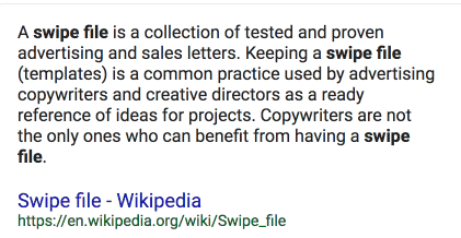 swipe file