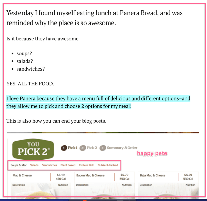 panera formula blog post intro